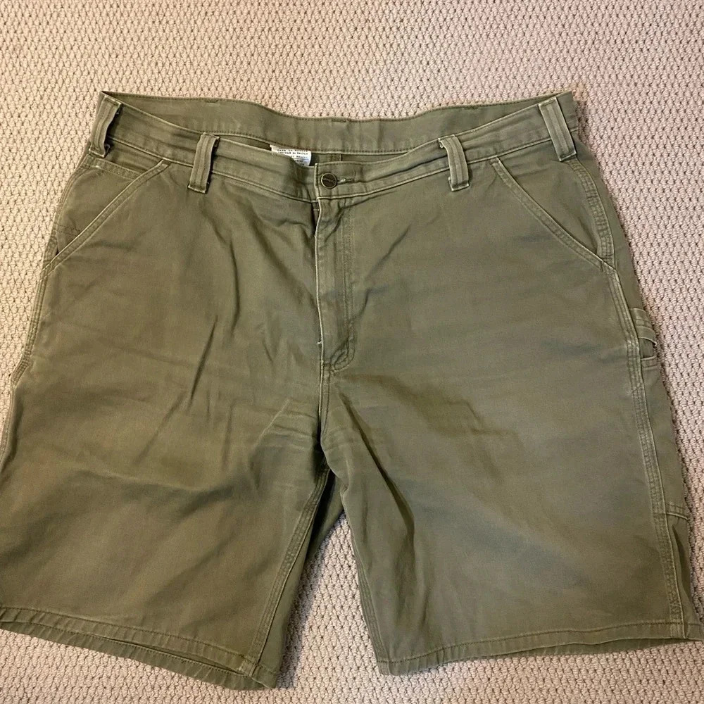 Carhartt Green Cotton Canvas Work Job Utility Short 42